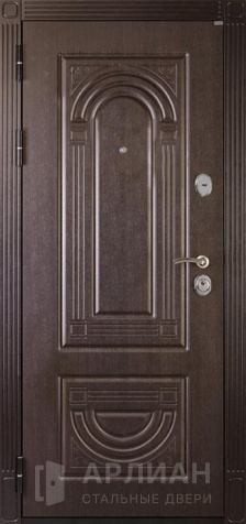 Фото №2 «Дверь металлическая с порошковым напылением коричневого оттенка №26»