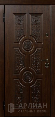 Фото №2 «Парадная входная дверь с МДФ коричневая №536»